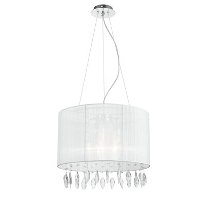 Madeleine 5 - Light Chrome Drum Pendant