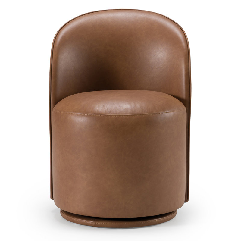 Chaise pivotante en cuir Benbow