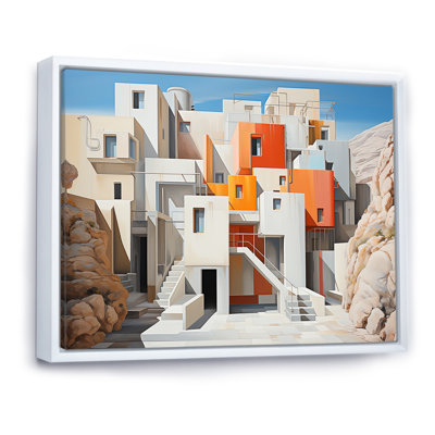 «De Stijl Desert House Lansdcape - Canyon», art mural sur toile