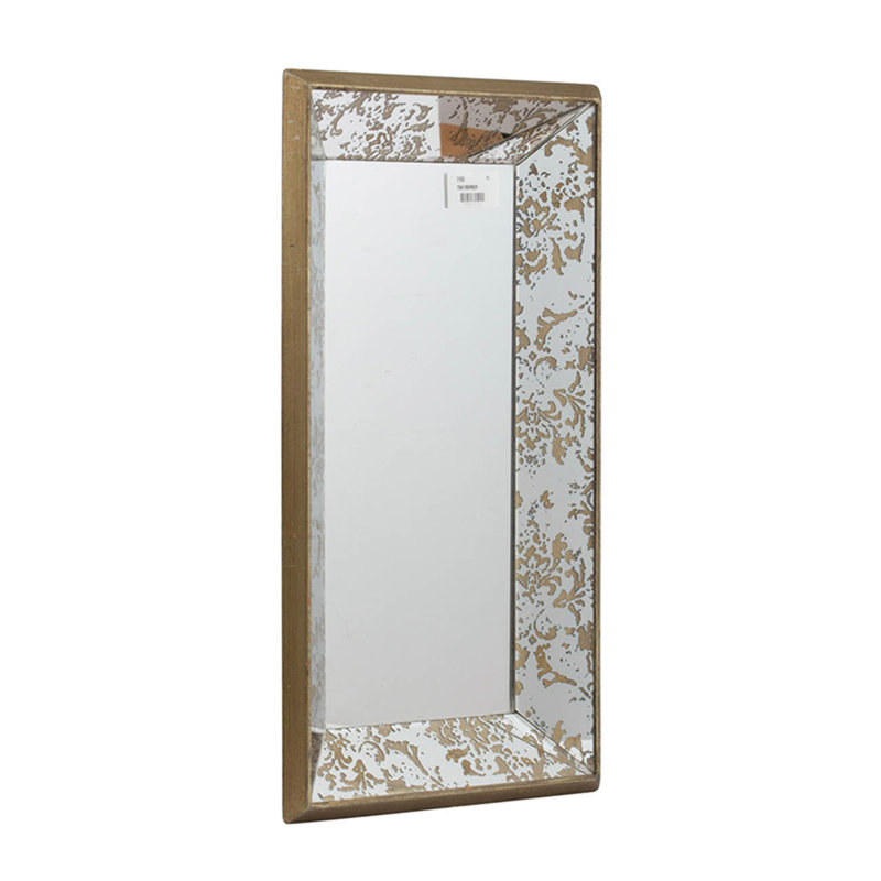 Silver Glass Framed Accent Mirror, Rectangle, 20" x 12" Duplicate