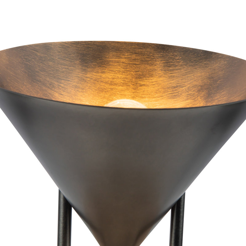 Versus 15-in Brass Table Lamp, Aged Steel