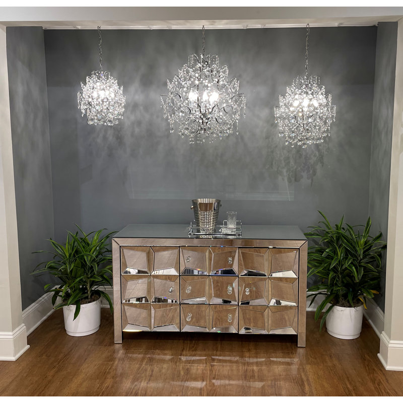 Darek 4-Light Dimmable Geometric Chandelier