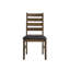Ensemble de 2 chaises d'appoint en cuir synthétique brun et noyer Damica
