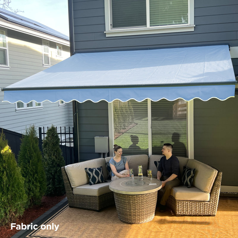 Tissu de remplacement pour auvent rétractable ALEKO, l 12 pi x P 10 pi, Bleu ciel
