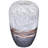 Set of 2 Handblown Ombre Glass Table Vases, Round & Oblong, Chocolate Brown