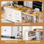 Îlot de cuisine 74,8 po avec table de salle à manger extensible-212065087