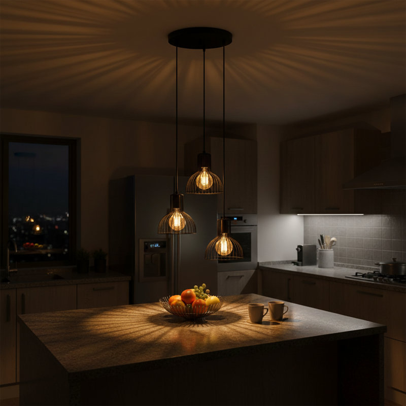 Luminaire suspendu réglable à 3 lumières Aurelle