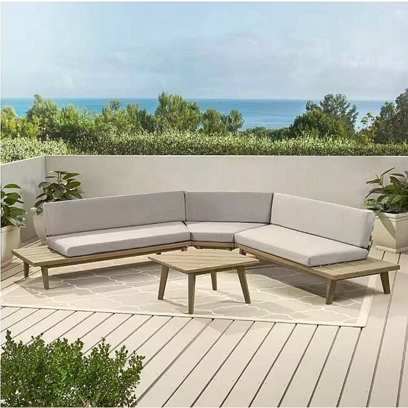 Ensemble de canapé en forme de V 4 pièces HILLCREST