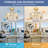 20 inch Modern Ceiling Fan with Lights,Gold Flush Mounted Ceiling Light Fixture with Glass Shade Remote Control for Bedroom Living Room,4*E26 Bulb excl.-2079332760