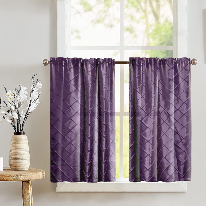 Rideau de couleur unie sur mesure 27 po, Mauve foncé