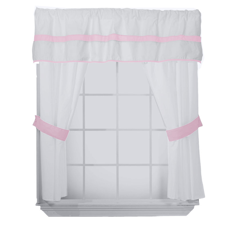 Cotton Blend Curtain/Drape, Pink