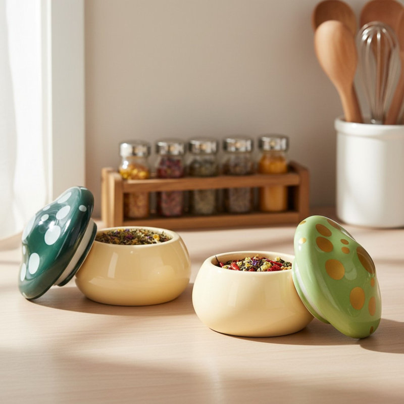 Ensemble de 10 petits contenants 10 Strawberry Street Woodland Toadstool