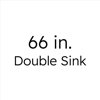 Audrey 66'' Double Bathroom Vanity with Carrara Marble Top
