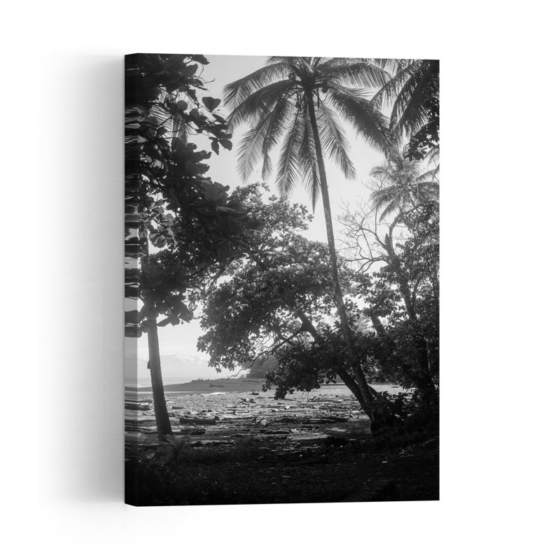 «Tropical Tranquility Peaceful Serene Tranquil Palm Tree Coastal», reproduction d'art mural, H 48 po x l 32 po