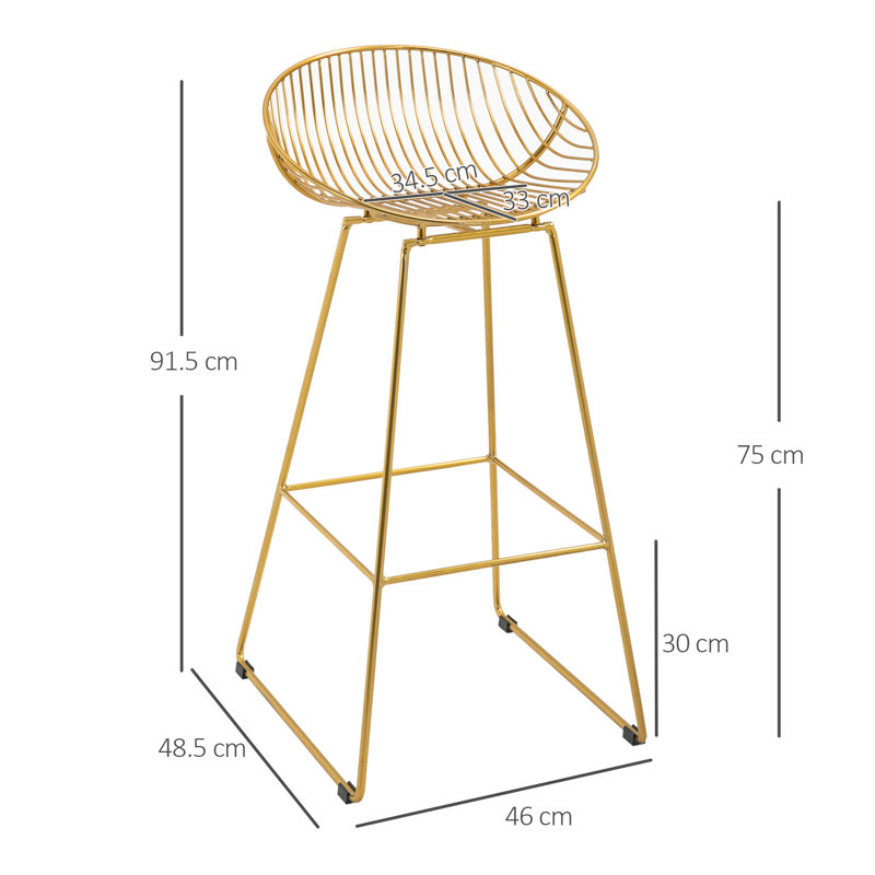 Kaivhon Counter Stool with Metal Frame