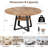 Round Dining Table For 4-6, 42" Farmhouse Kitchen Table With Storage, Circle Dinner Tables For Kitchen, Dining Room, Living Room, Meeting Room, Apartment-2100302756