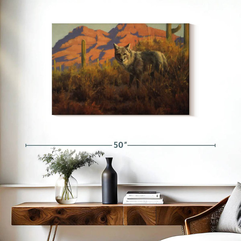 Wild Desert Coyote, 24" H x 36" W