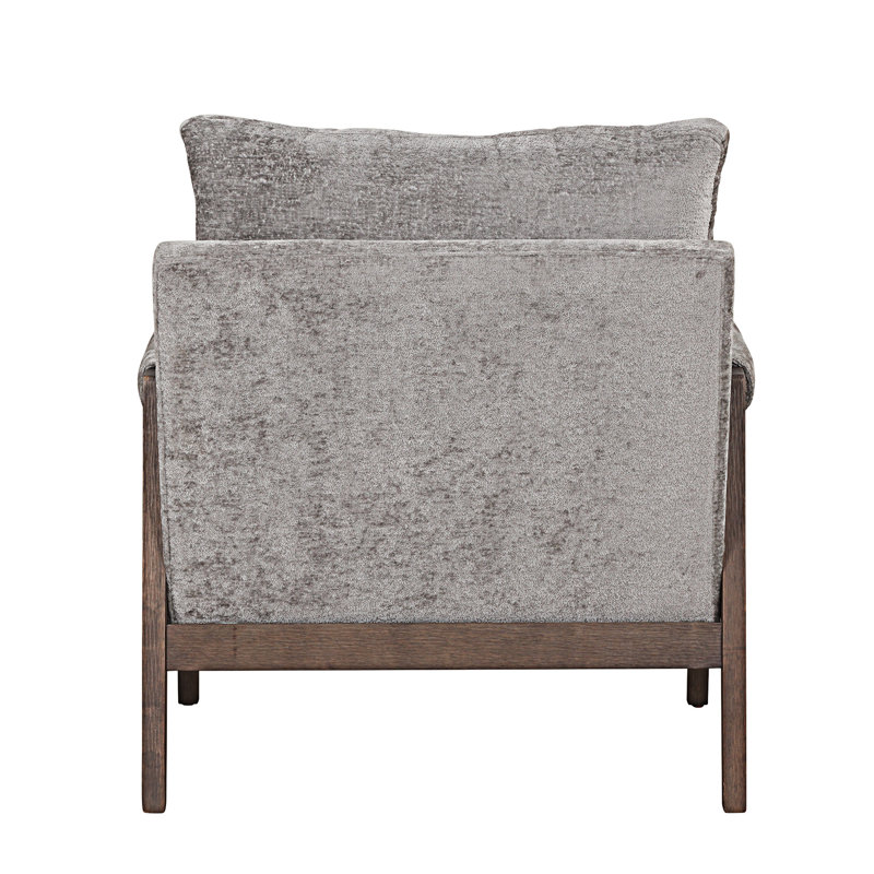 Chaise d'appoint Mid-Century moderne Velda, Gris