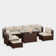 Romanas 8 Piece Patio Conversation Sets With Fire Pit Table