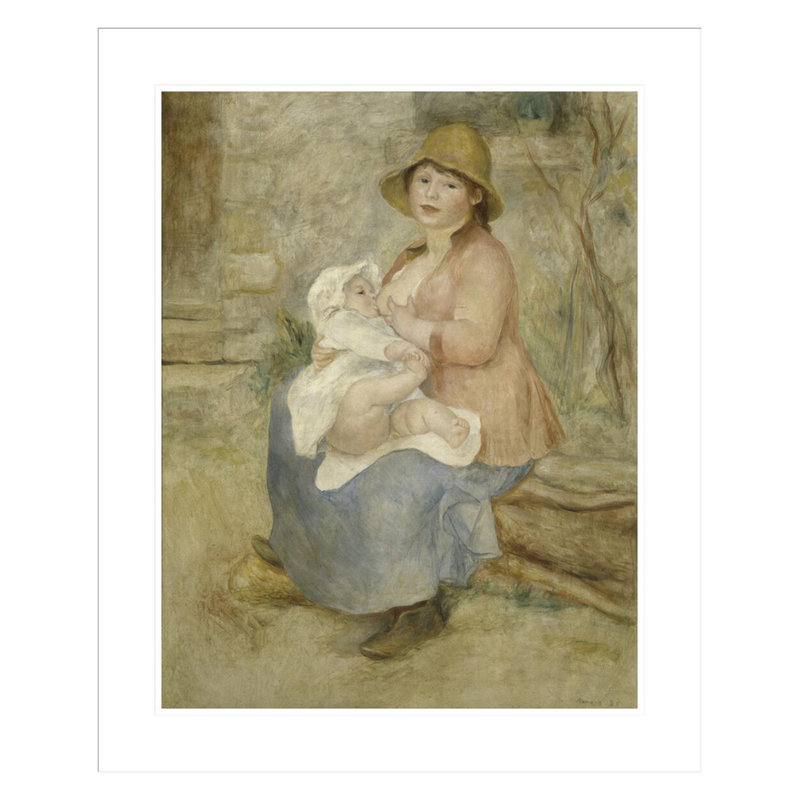Maternité par Pierre-Auguste Renoir, impression giclée encadrée, H 28,54 po x l 23,5 po