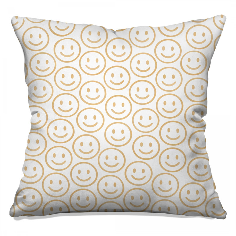 Coussins décoratifs Smiley Face, 18 x 18 inches
