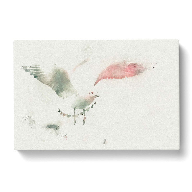 Seagull Birds In The Light In Abstract - Wrapped Canvas, 40cm H x 60cm W x 3cm D