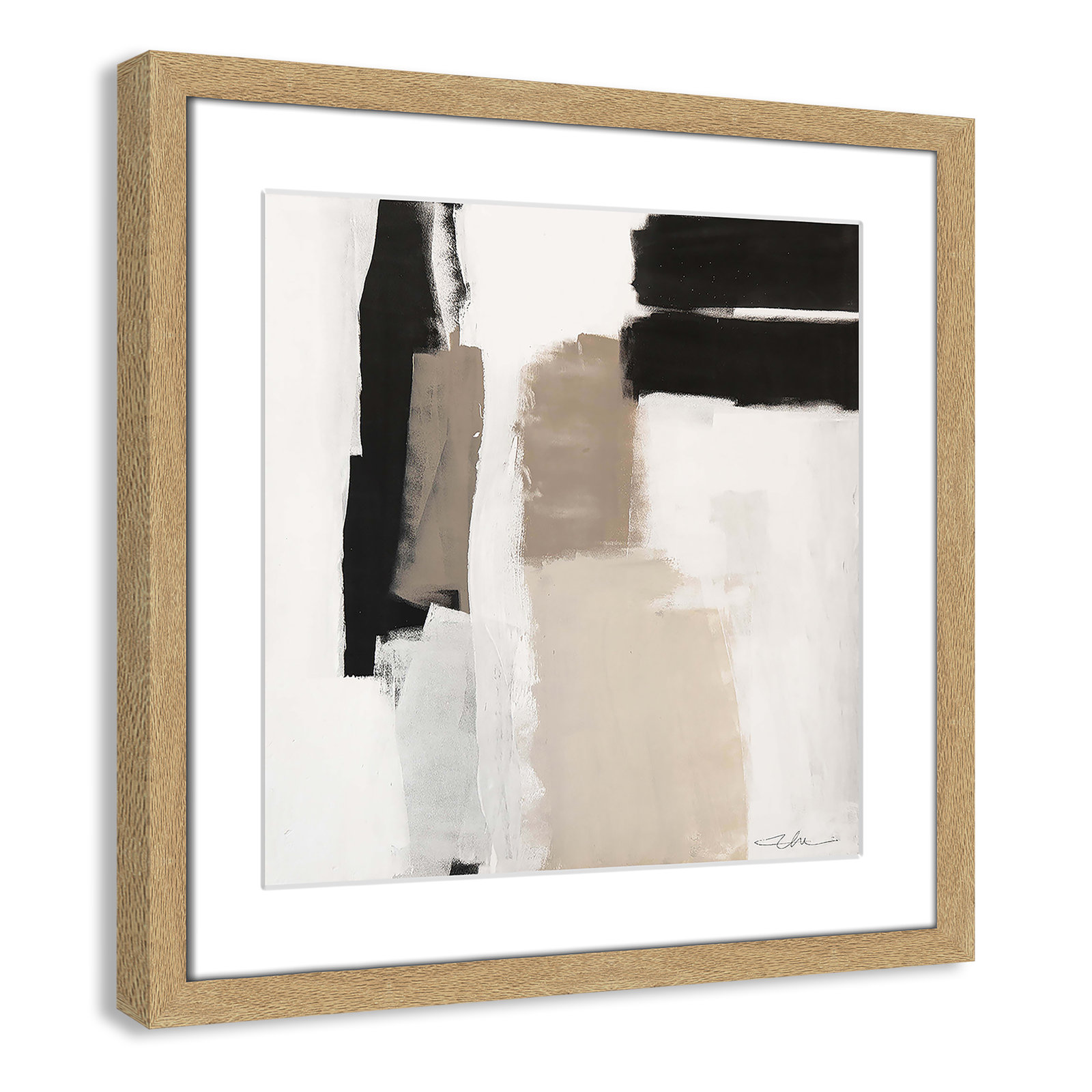 Casa Fine Arts "Earth Scapes II" Print, 17" H x 17" W x 0.75" D, Natural Box Framed