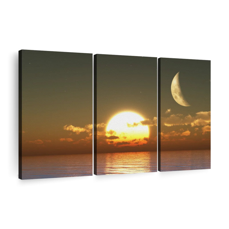 " Sunset Moon " on, 42" H x 65" W x 1.25" D