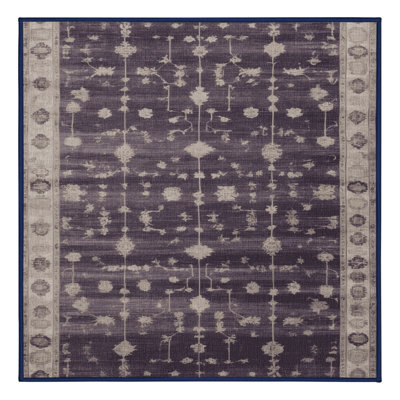 Tapis mauve lavable à la machine