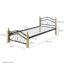 Metal 90 x 200cm Slatted Frame-1860836243