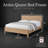 Arden Solid Wood Panel Bed - Queen, Light Driftwood-87732044-87732040