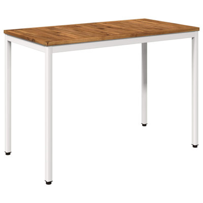 Acacia Metal Base Dining Table