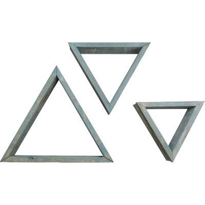 Triangle Accent Shelf with Adjustable Shelves