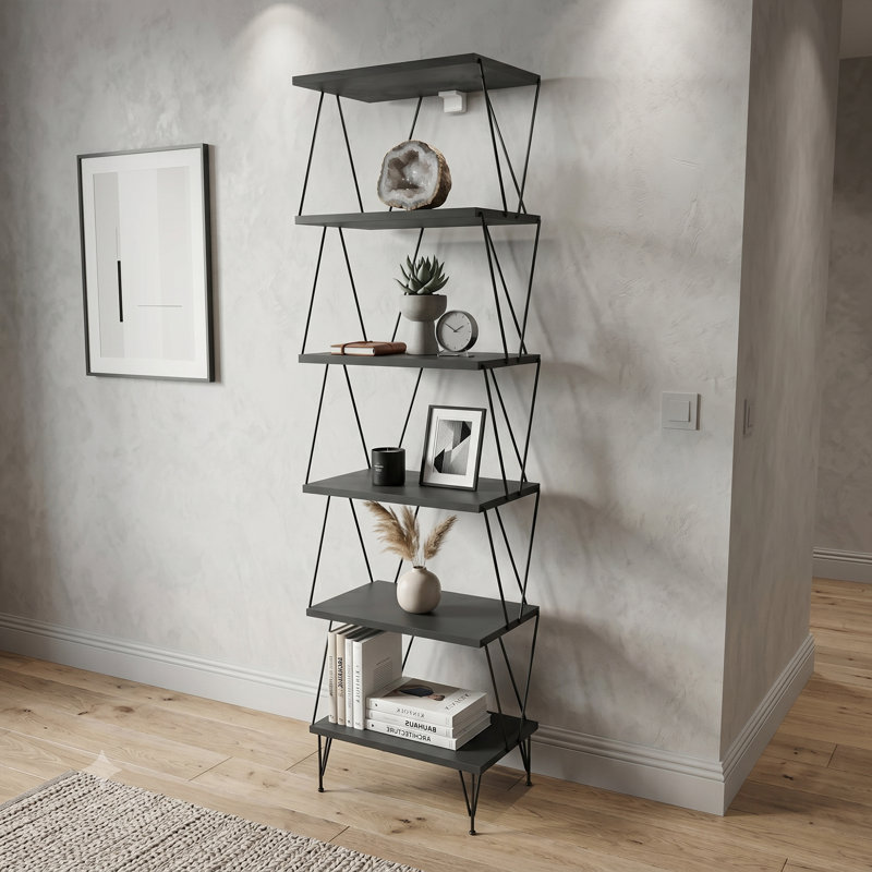 Marlicia Etagere Bookcase, Anthracite