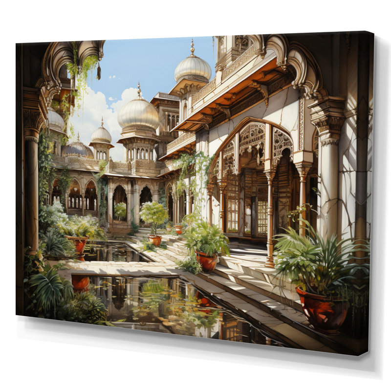 Indian Art Palace Splendor, Toile tendue, H 16 po x l 32 po x P 1 po
