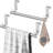 Stainless Steel Over Cabinet Towel Holder With 2 Hooks - No Drill Installation, EVA Foam Pads For Protection, Space-Saving Design For Kitchen And Bathroom-114730122