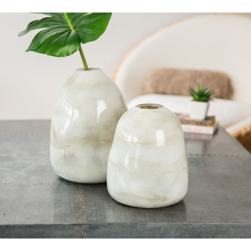 Surber Handmade Glass Jar, 12" H x 7" W x 8" D
