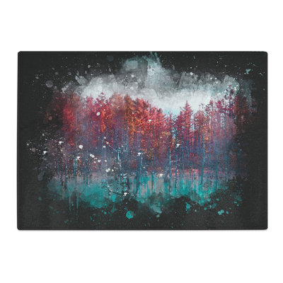 Tempered Glass Blue Pond in Hokkaido Japan Chopping Board