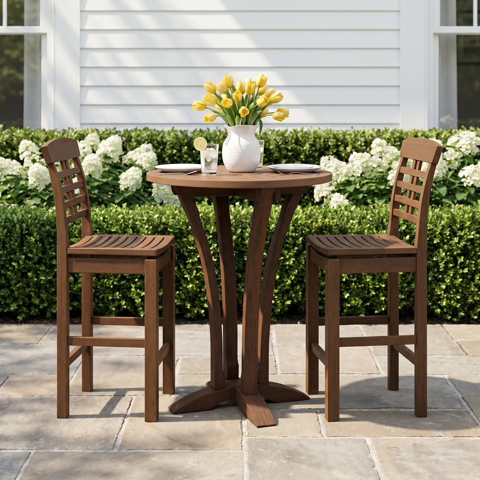 Tucker 30" Eucalyptus Patio Bistro Set