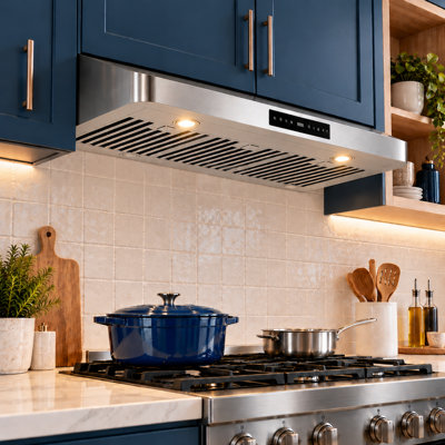 VENFAN 36 in. Stainless Steel Under Cabinet Range Hood, 1200 CFM Vent Hood with Touch & Gesture Control, LED Light