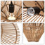 Luminaire suspendu en rotin tissé à la main 23 po-91045486