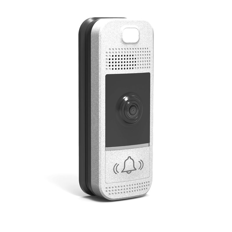 Bouton-poussoir vidéo compatible Wi-Fi, Argent brillant