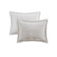 Soft Faux Fur Bedding Set, Ivory, Modern Chevron Design For Cozy Sleep