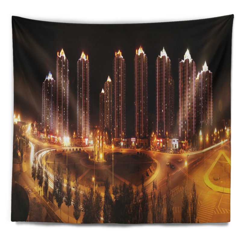 Photographie tapisserie des villes chinoises Cityscape, H 50 po x l 60 po