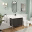 Meuble-lavabo 36 po avec lavabo en résine, armoires à fermeture douce