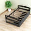 Space-saving Twin Beds With Storage Drawers, Pine Wood, Espresso