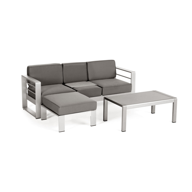 Caggiano 3 - Person Patio Conversation Sets with Cushions