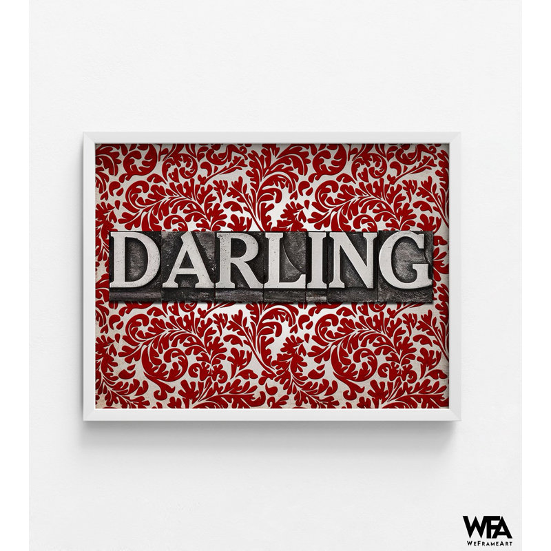 «Darling» par Gi Artlab, idée de cadeau d'anniversaire, cadeau d'anniversaire de premier rendez-vous, œuvre d'art de la chambre principale rouge