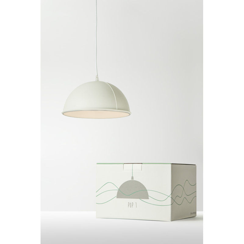 Be.pop 1 - Light Dome Pendant, White, White