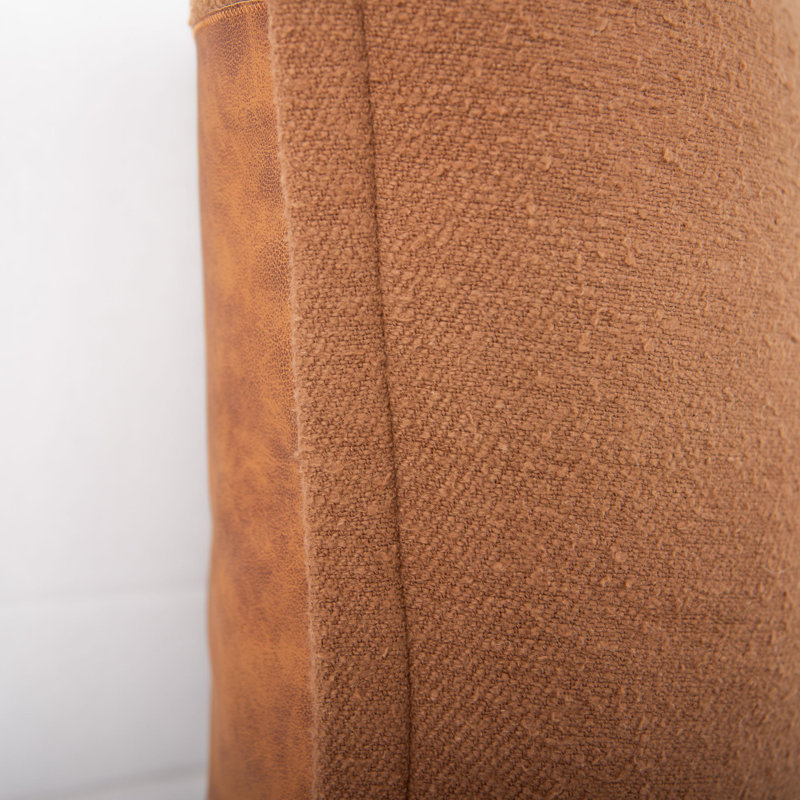 Coussin en coton / polyester, Polyester, Brun